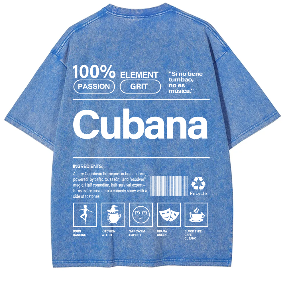 Cubana Unisex Fit  Washed T-Shirt