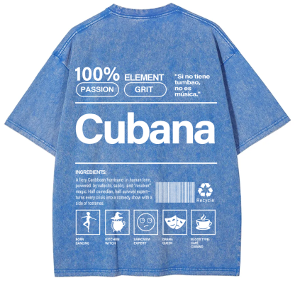 Cubana Unisex Fit  Washed T-Shirt