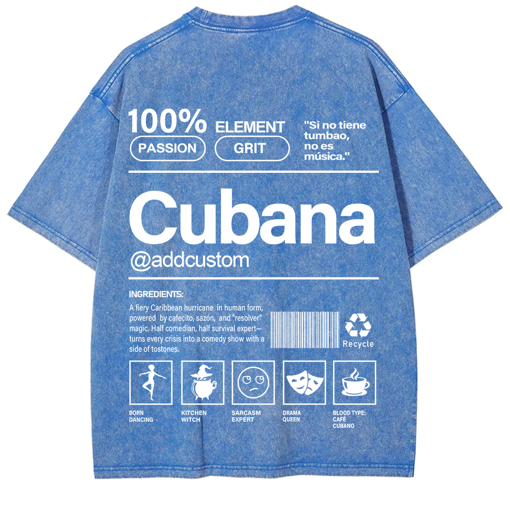 Cubana Addcustom Unisex Fit  Washed T-Shirt