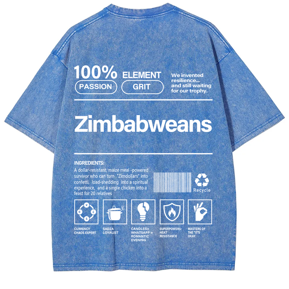 Zimbabweans Unisex Fit  Washed T-Shirt