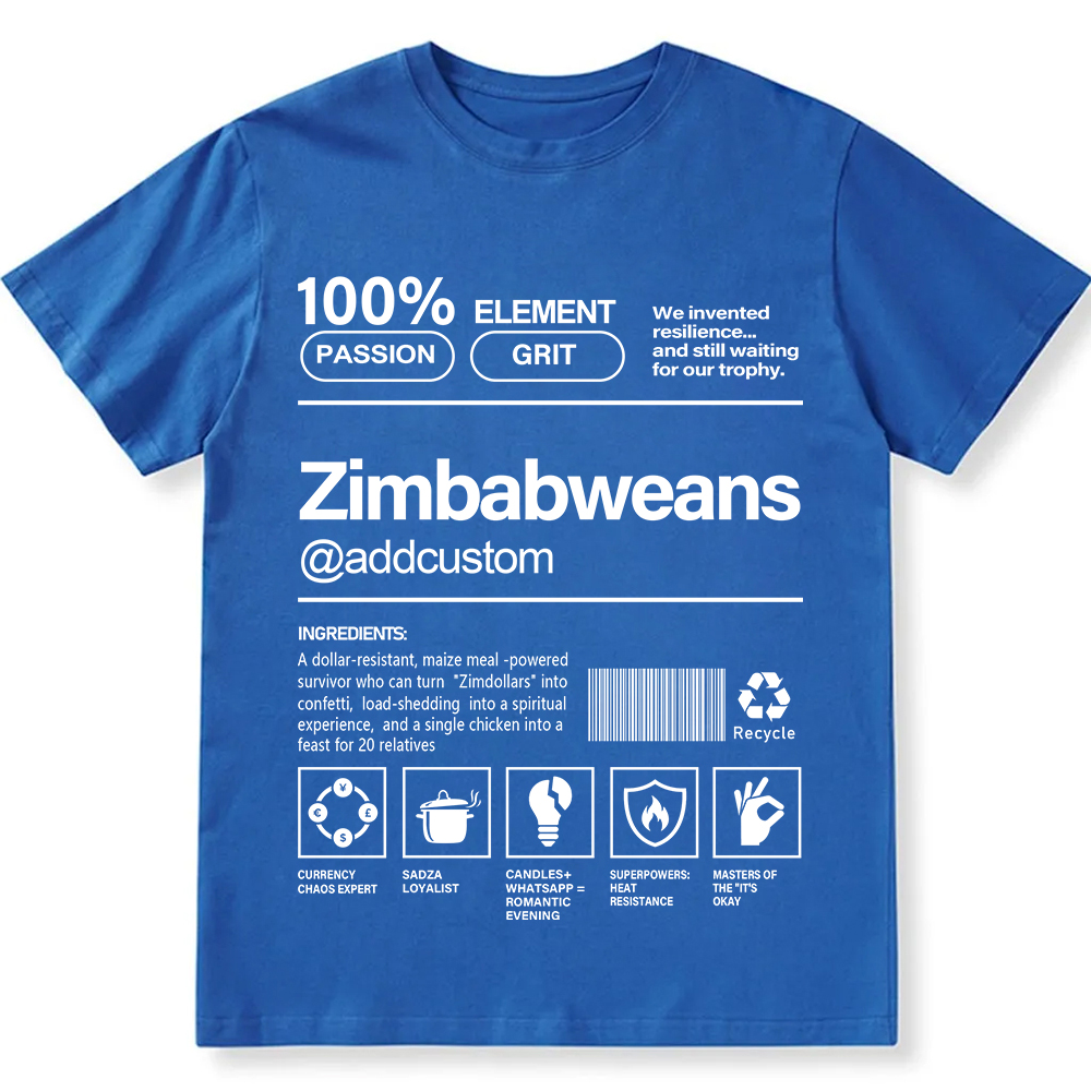 Zimbabweans Addcustom Unisex Fit  Cotton T-Shirt wearishow