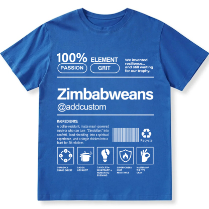 Zimbabweans Addcustom Unisex Fit  Cotton T-Shirt wearishow