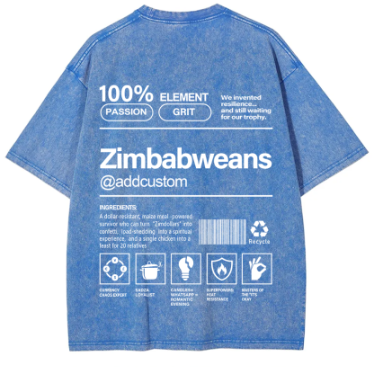 Zimbabweans Addcustom Unisex Fit  Washed T-Shirt