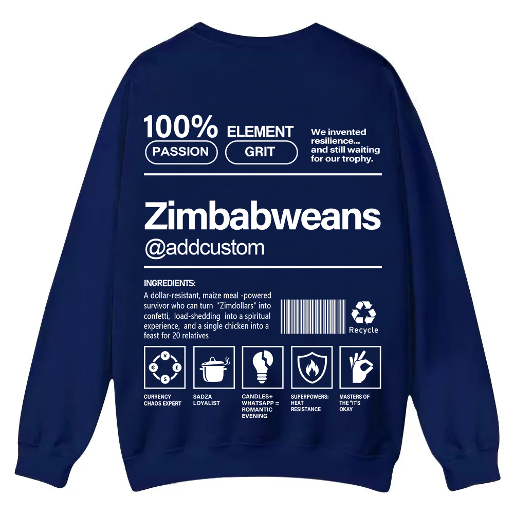 Zimbabweans Addcustom Unisex Fit  Casual Crewneck Sweatshirt wearishow
