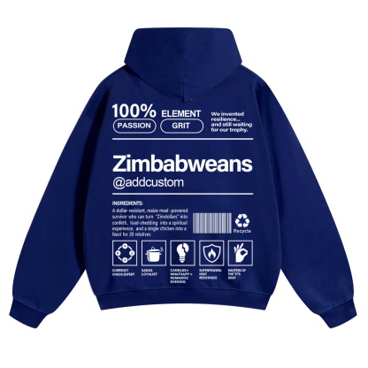 Zimbabweans Addcustom Unisex Fit Color Hoodie wearishow