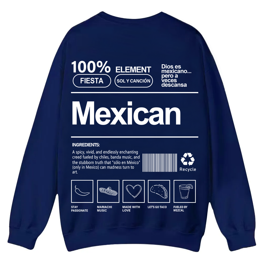 Mexican Unisex Fit  Casual Crewneck Sweatshirt wearishow