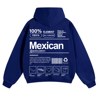 Mexican Addcustom Unisex Fit Color Hoodie wearishow