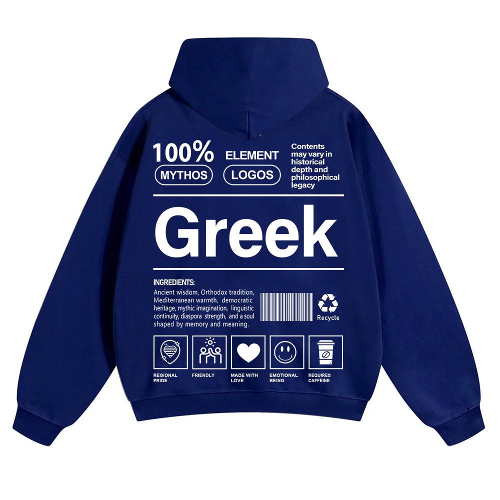 Greek Unisex Fit Color Hoodie wearishow