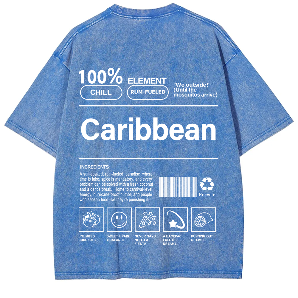 Caribbean Unisex Fit  Washed T-Shirt