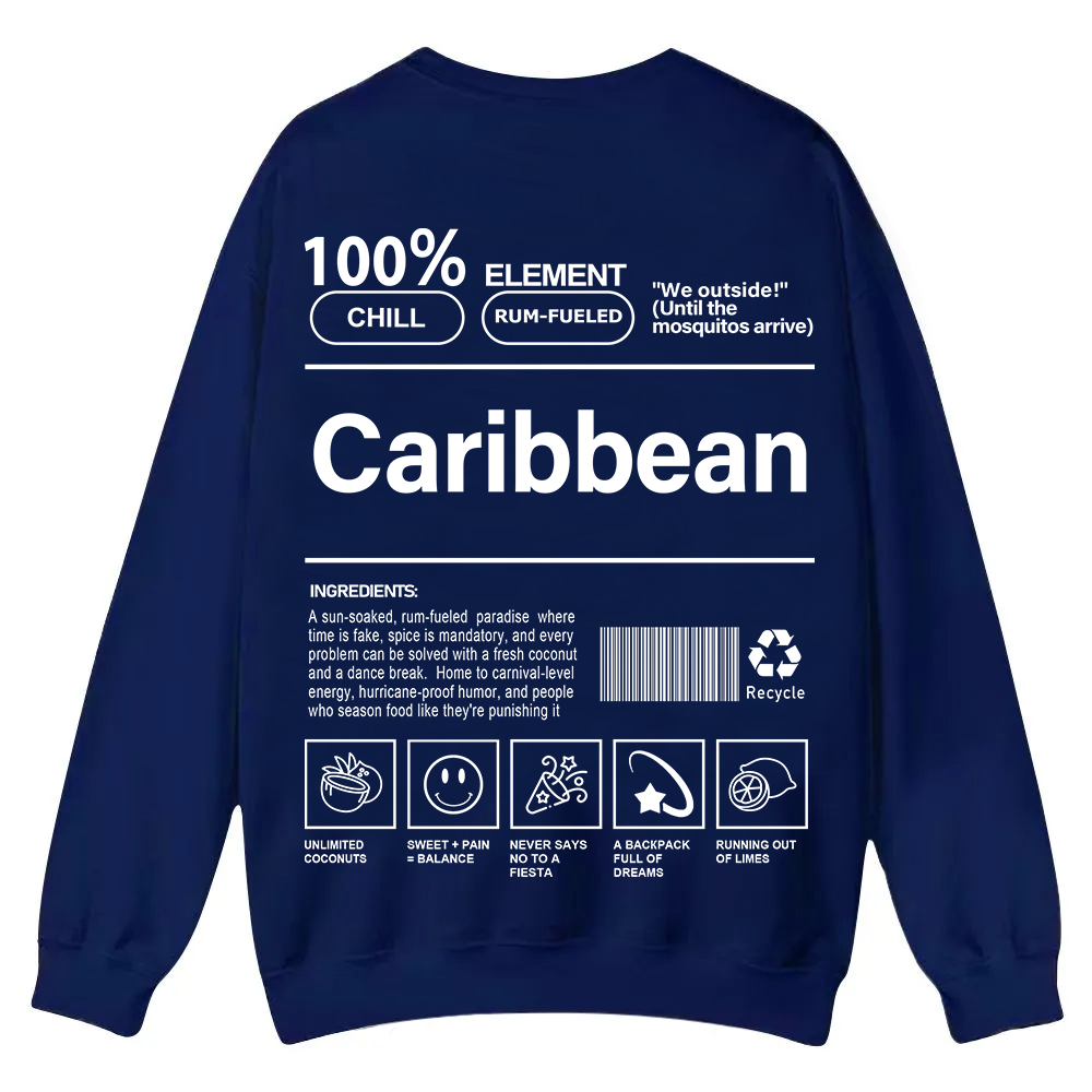 Caribbean Unisex Fit  Casual Crewneck Sweatshirt wearishow