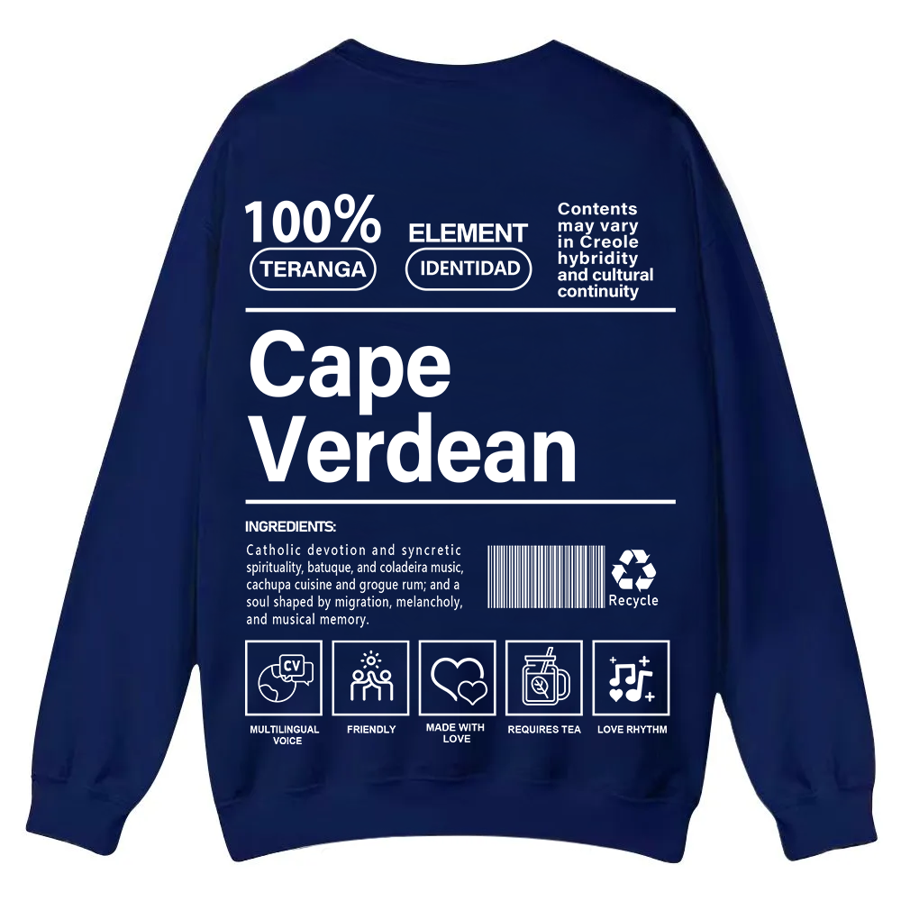 Cape Verdean Unisex Fit  Casual Crewneck Sweatshirt wearishow