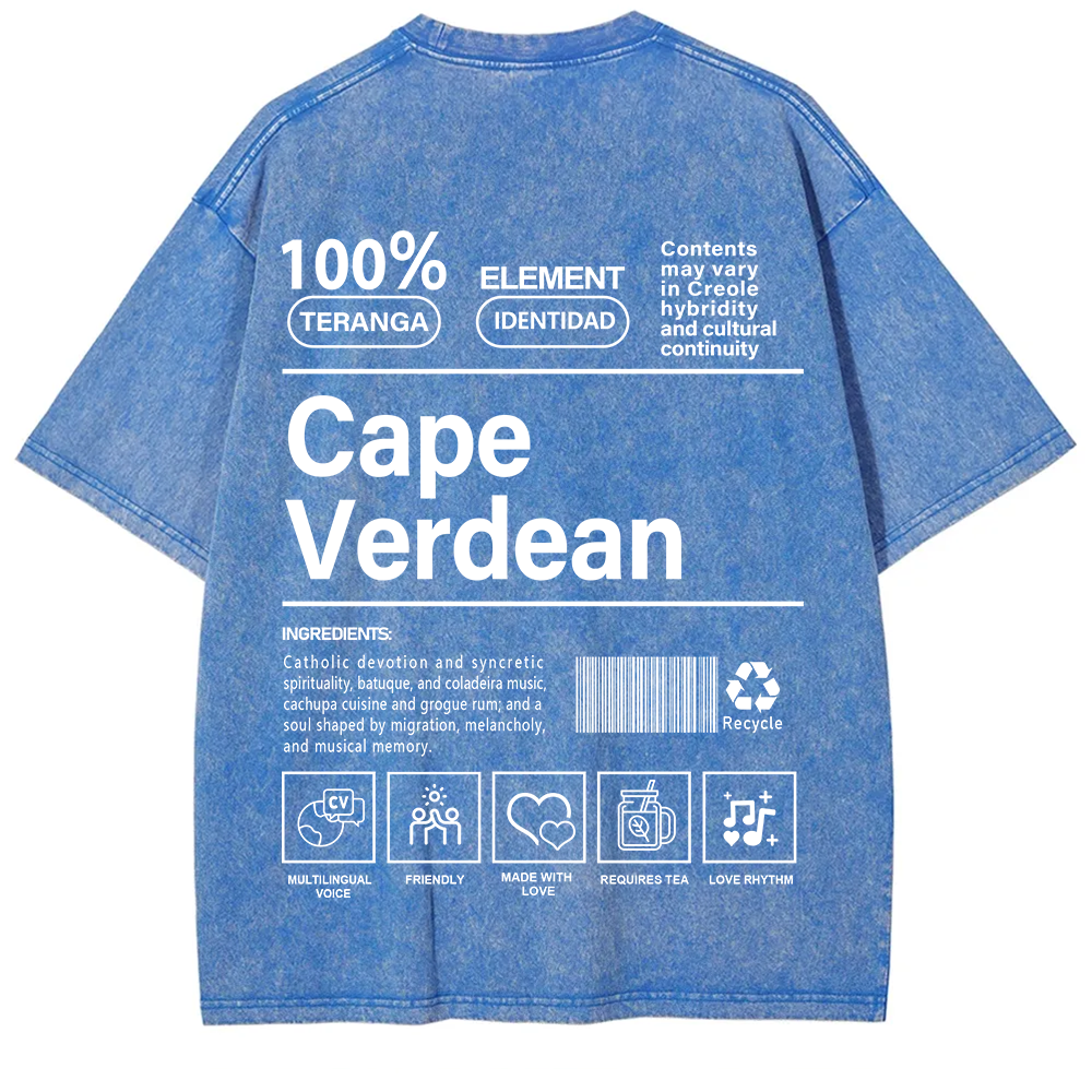 Cape Verdean Unisex Fit  Washed T-Shirt