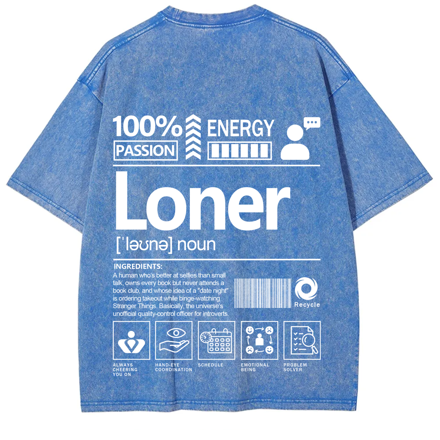 Loner Unisex Fit Washed T-Shirt
