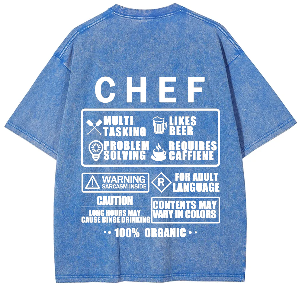 Chef Unisex Fit Washed T-Shirt