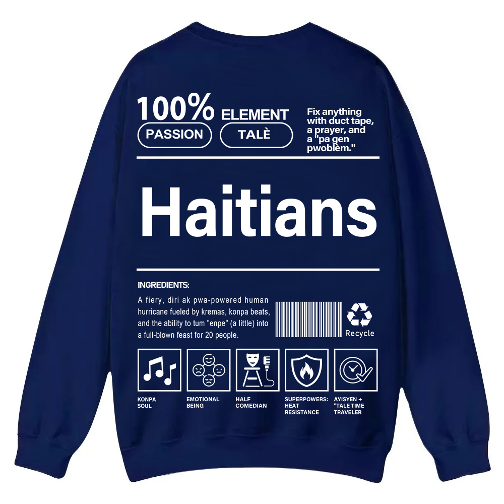 Haitians Unisex Fit  Casual Crewneck Sweatshirt wearishow