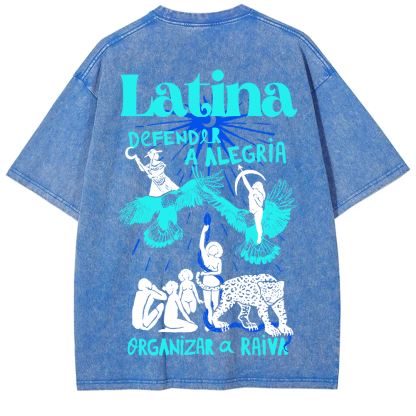 Latina Unisex Fit  Washed T-Shirt
