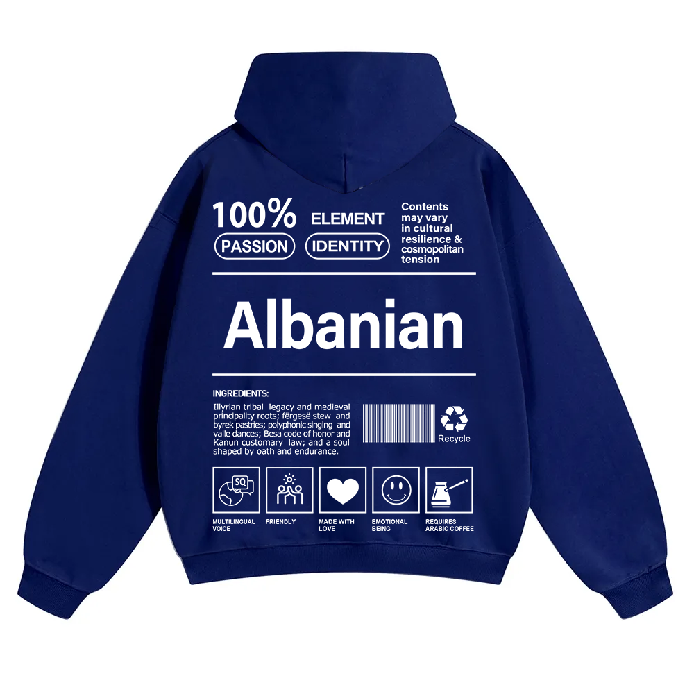 Albanian Unisex Fit Color Hoodie wearishow