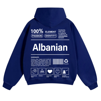 Albanian Unisex Fit Color Hoodie wearishow