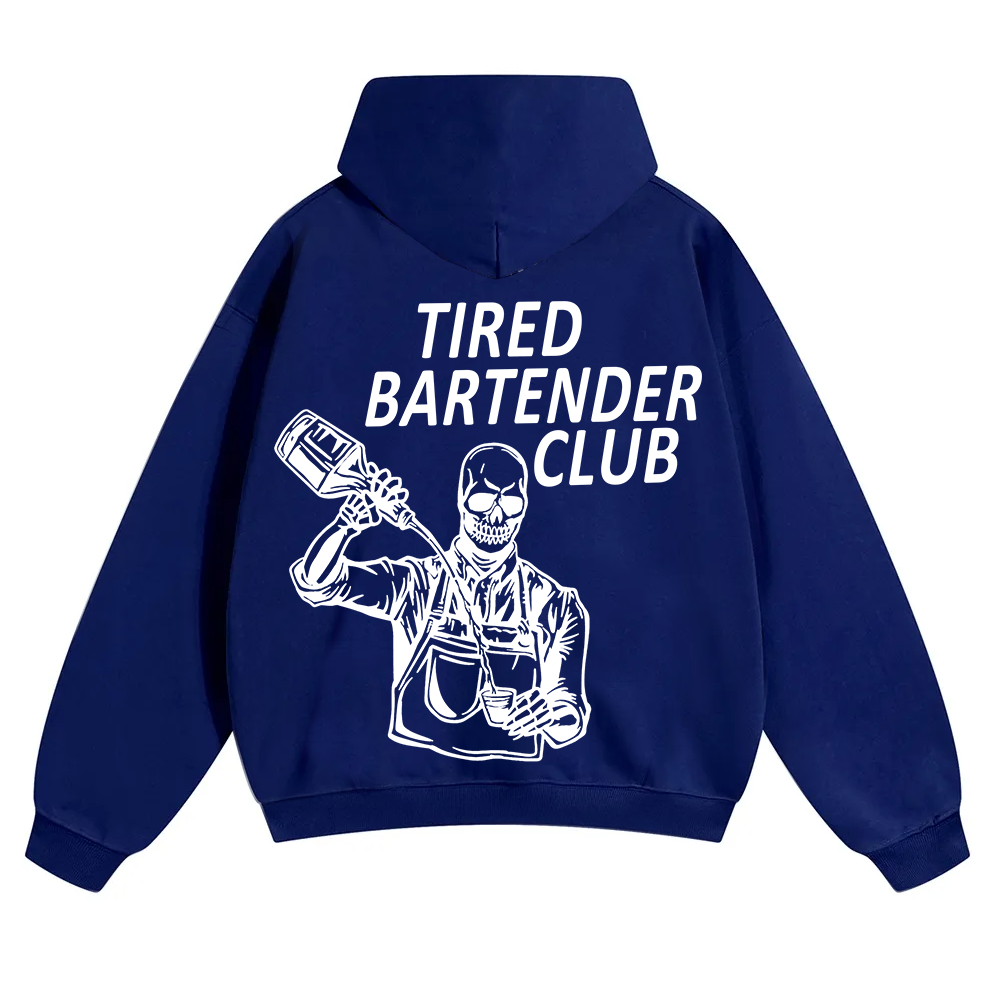 Tired Bartender Club Unisex Fit Color Hoodie wearishow