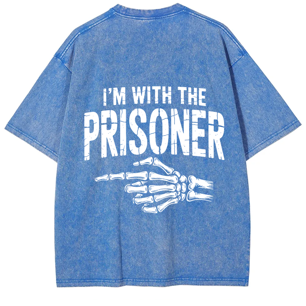 Unisex Vintage I'M With Prisoner Matching Couple Easy Halloween t-Shirt