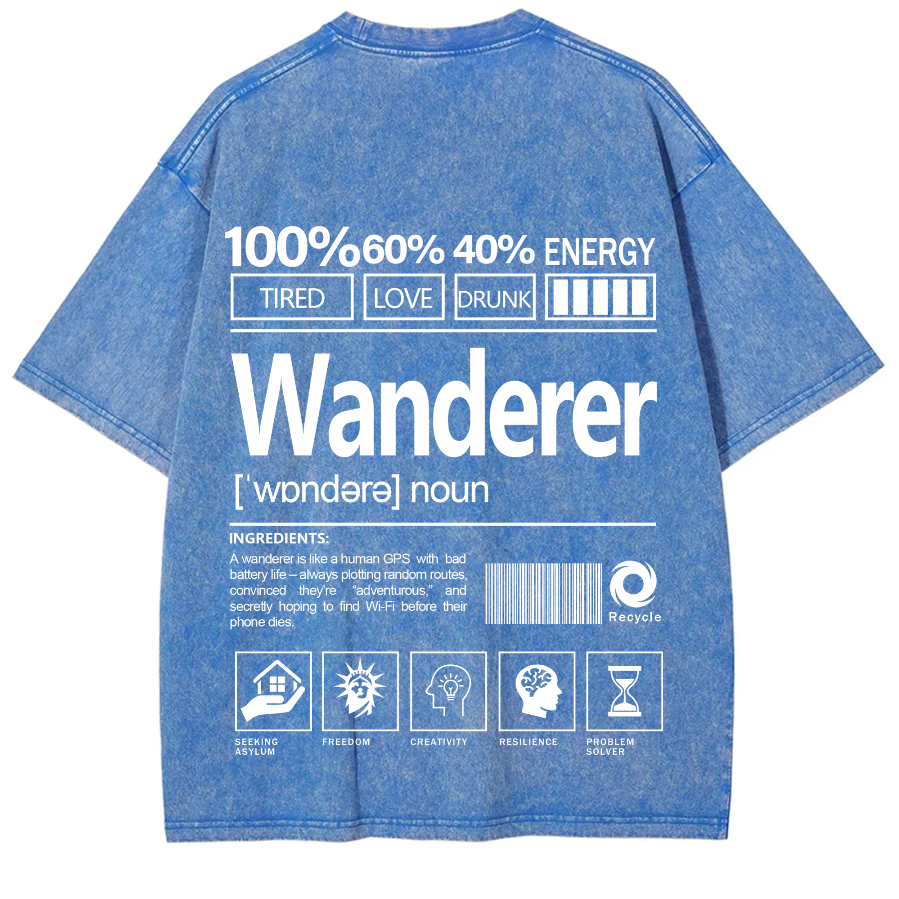 Wanderer  Unisex Fit Washed T-Shirt
