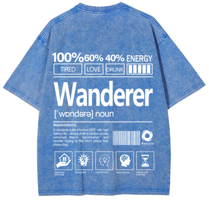 Wanderer  Unisex Fit Washed T-Shirt
