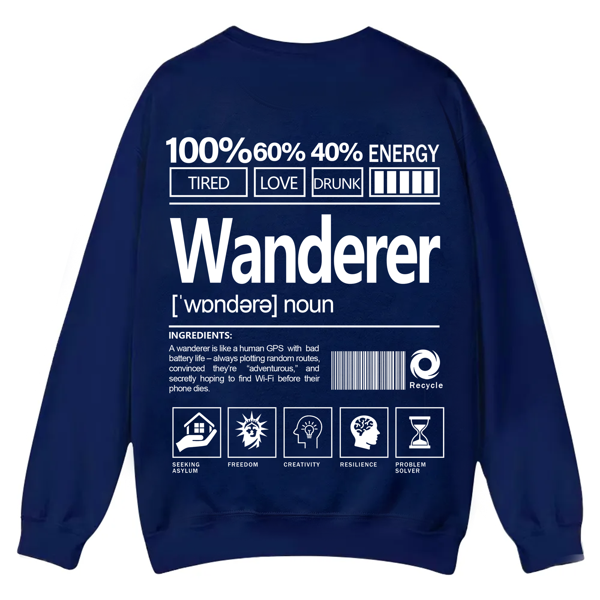 Wanderer Unisex Fit Casual Crewneck Sweatshirt