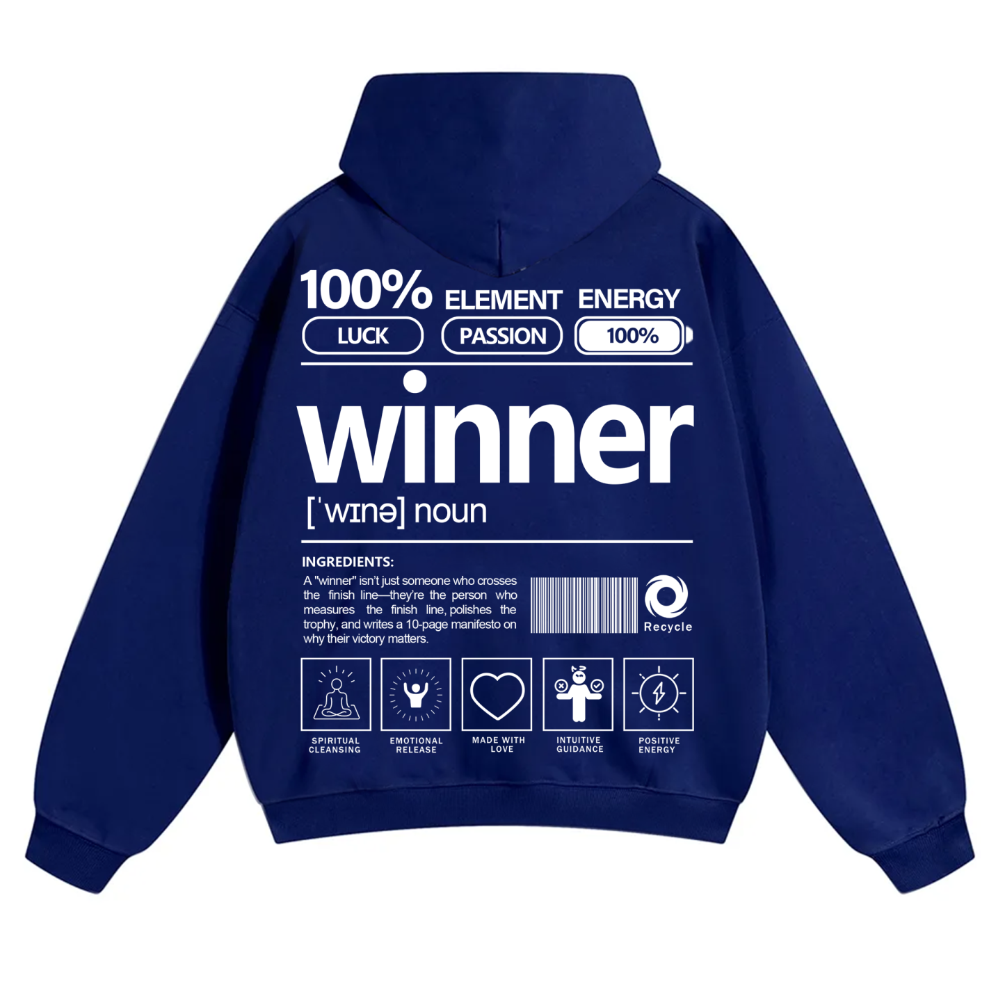 Winner Unisex Fit Solid Color Hoodie