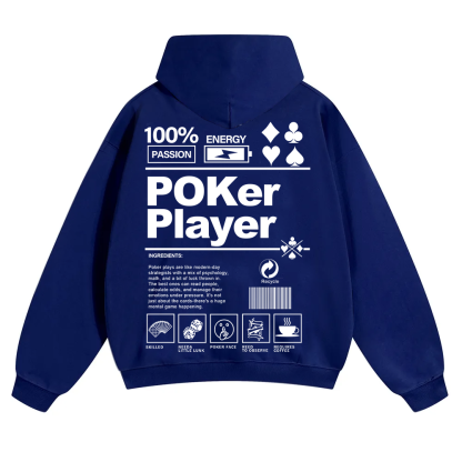 Poker Player Unisex Solid Color Hoodie