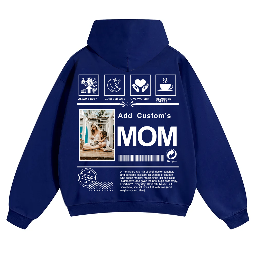 MOM Custom Solid Color Hoodie wearishow