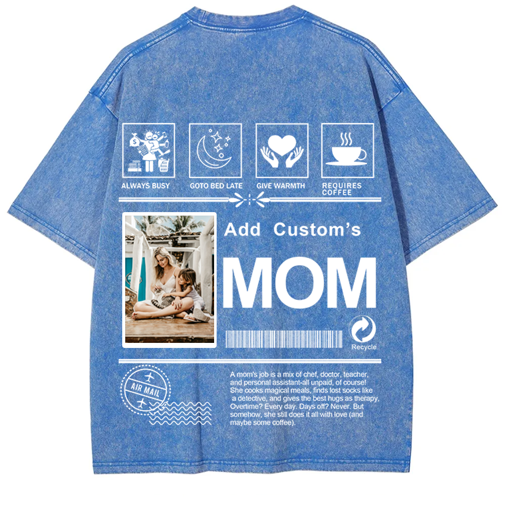 MOM Custom Unisex Fit Washed T-Shirt