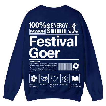 Festival Goer Casual Crewneck Sweatshirt wearishow