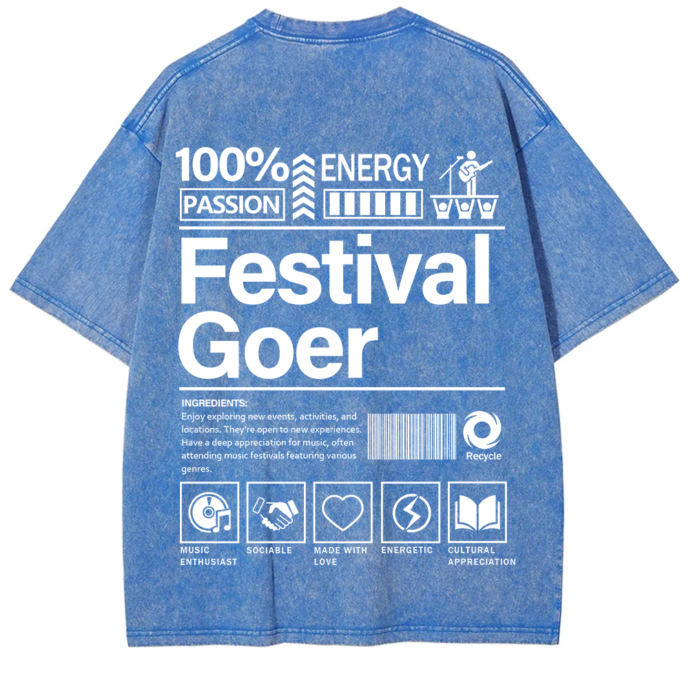 Festival Goer Unisex Fit Washed T-Shirt