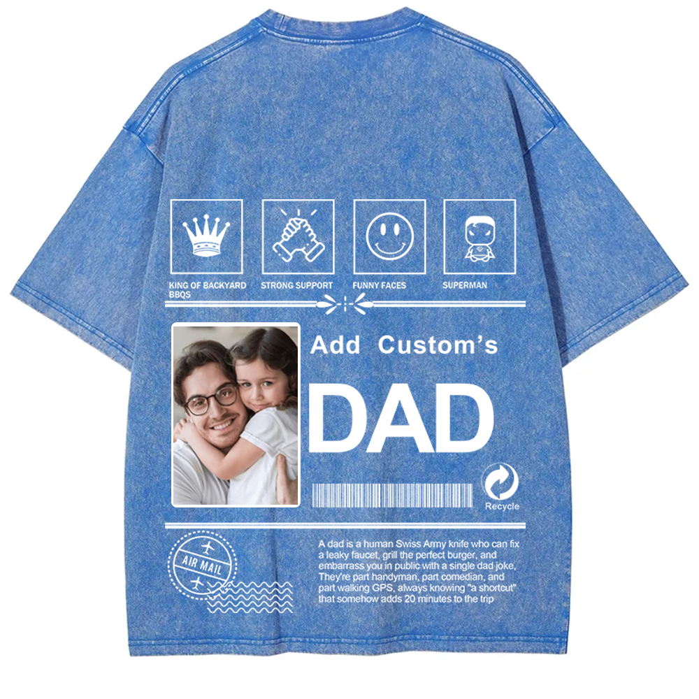 DAD Custom Unisex Fit Washed T-Shirt
