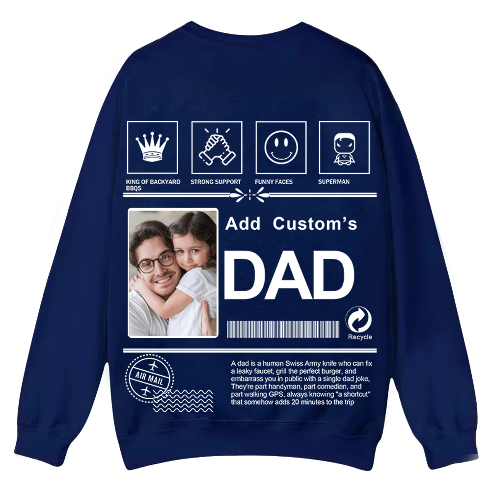 DAD Custom Casual Crewneck Sweatshirt wearishow