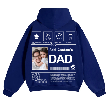 DAD Custom Solid Color Hoodie wearishow