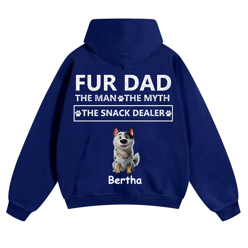 Fur Dad The Man The Myth The Snack Dealer - Personalized Custom Unisex Hoodie