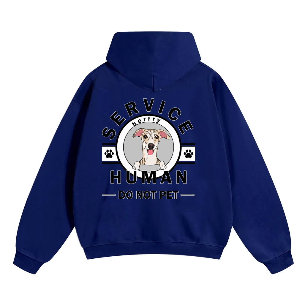 Wearishow Service Human, Do Not Pet - Personalized Custom Hoodie 