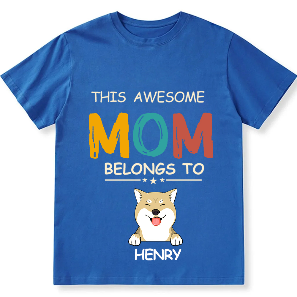 This Awesome Mom/Dad Belongs To - Personalized Custom Unisex T-shirt