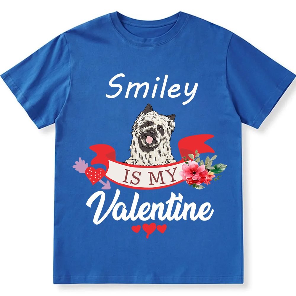 My Dog Is My Valentine Lover - Personalized Custom Unisex T-shirt