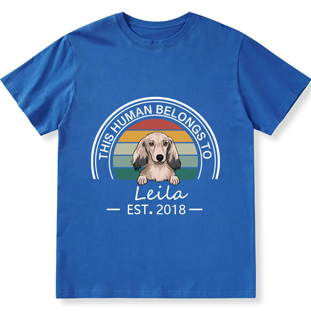 This Human Belongs To - Personalized Custom Unisex T-shirt
