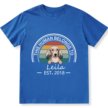 This Human Belongs To - Personalized Custom Unisex T-shirt