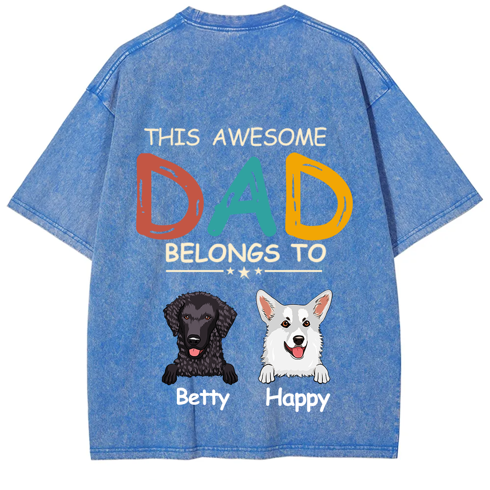 This Awesome Mom/Dad Belongs To - Personalized Custom Unisex  T-shirt