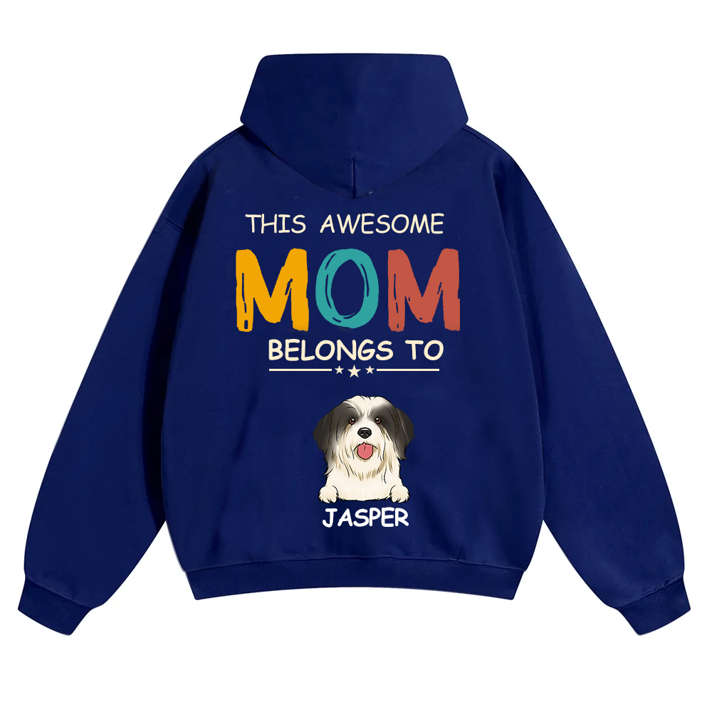 This Awesome Mom/Dad Belongs To - Personalized Custom Unisex Hoodie