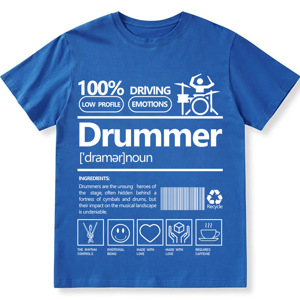 Drummer Unisex Fit Washed T-Shirt wearishow