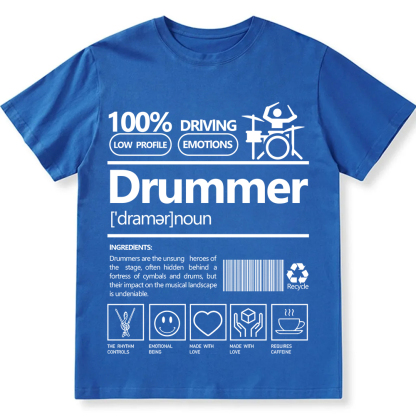 Drummer Unisex Fit Washed T-Shirt wearishow