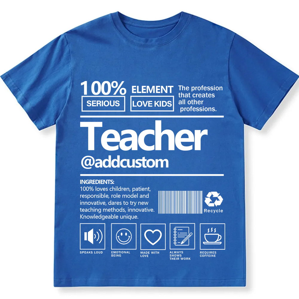 Teacher Addcustom- Personalized Custom Unisex Fit T-Shirt wearishow