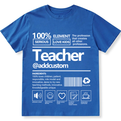 Teacher Addcustom- Personalized Custom Unisex Fit T-Shirt wearishow
