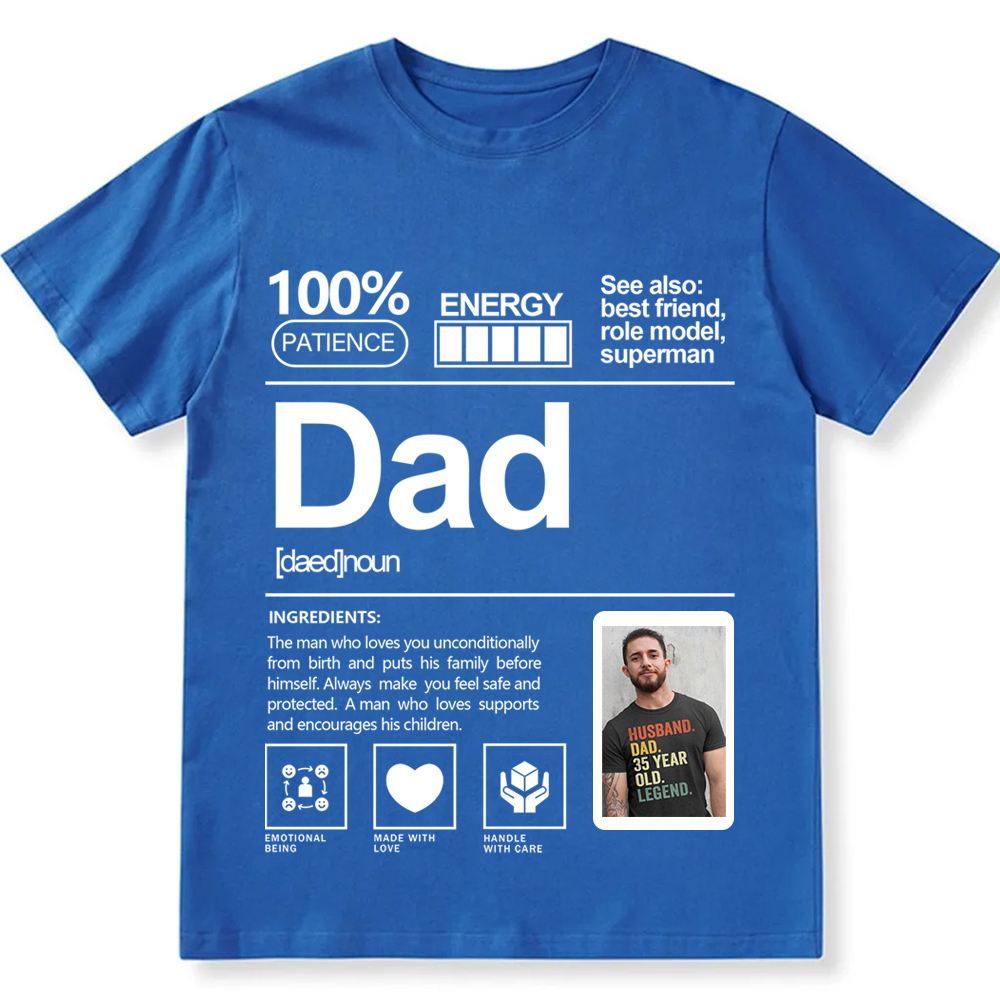 Addcustom  Photo Dad Personalized Custom Unisex Fit T-Shirt wearishow