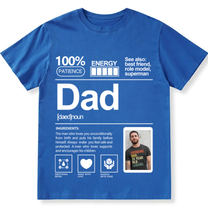 Addcustom  Photo Dad Personalized Custom Unisex Fit T-Shirt wearishow